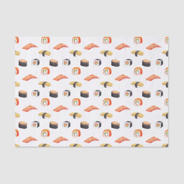Papier Mousseline Motif alimentaire japonais Sushi (Recto)