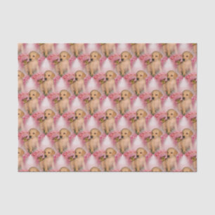 Papier Mousseline Motif animal de marionnettes du laboratoire jaune