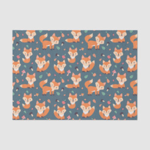 Papier Mousseline Motif animal du renard orange