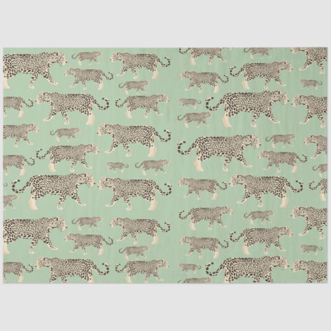 Papier Mousseline Motif animal Jungle Jaguar (Recto)