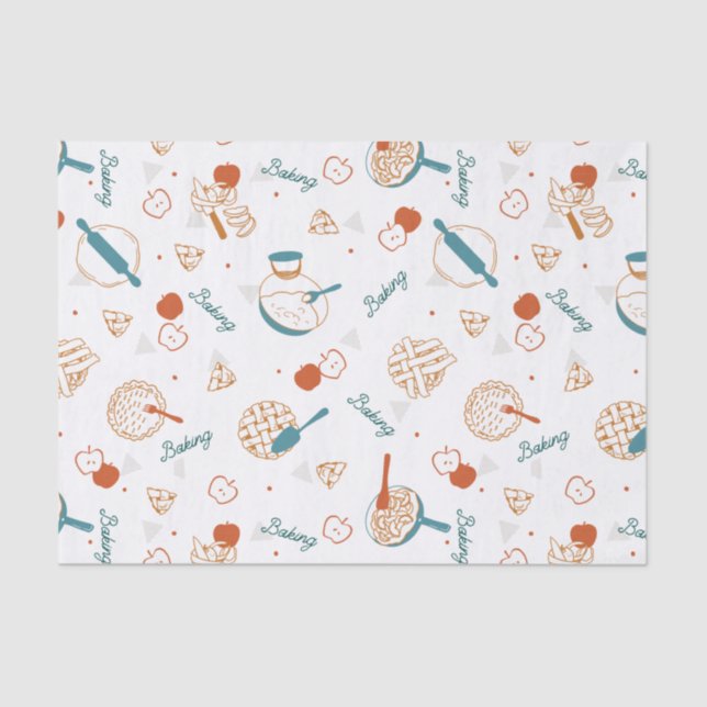 Papier Mousseline Motif Apple Pie Lover (Recto)