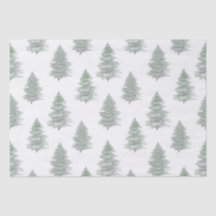 Motif arbre À feuillage persistant dessiné à la ma