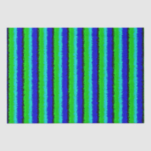 Papier Mousseline Motif arc-en-ciel bleu vert abstrait 3D