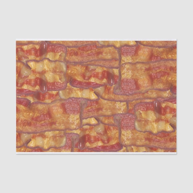 Papier Mousseline Motif Arrière - plan Bacon, Drôle Fried Food (Recto)