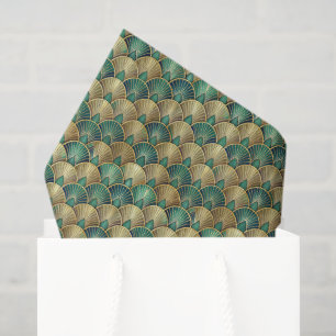 Papier Mousseline Motif Art Déco carrelé