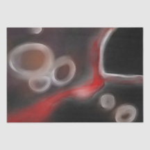 Motif artériel : Noir, Blanc et Rouge Abstrait