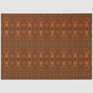 Papier Mousseline Motif artistique orange rouille tribal occidental