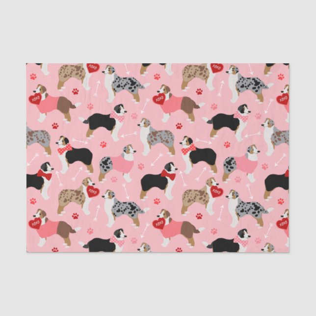 Papier Mousseline Motif australien Shepherd Valentine (Recto)