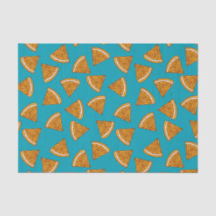 Papier Mousseline Motif avec coin orange