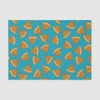 Papier Mousseline Motif avec coin orange