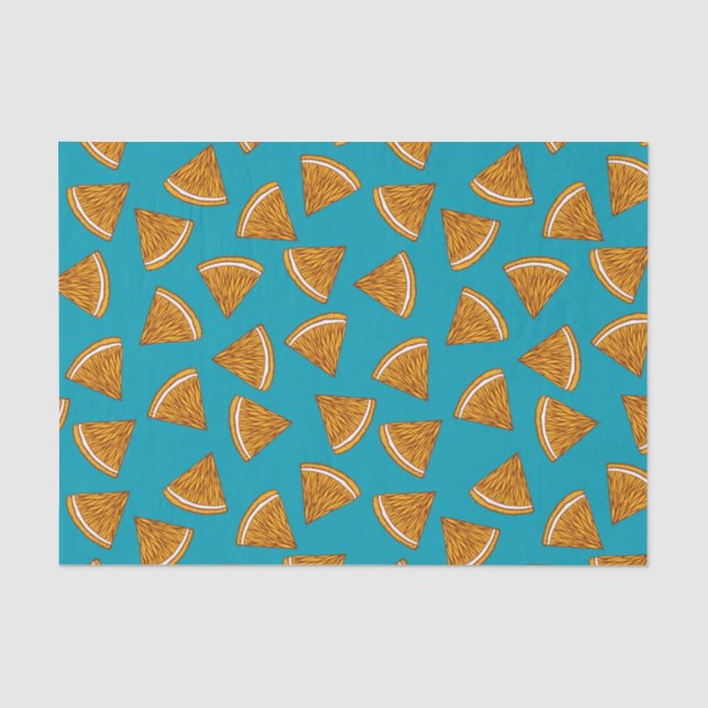Papier Mousseline Motif avec coin orange (Recto)