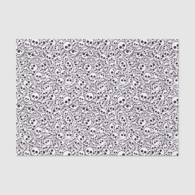 Papier Mousseline Motif avec des crânes (Recto)