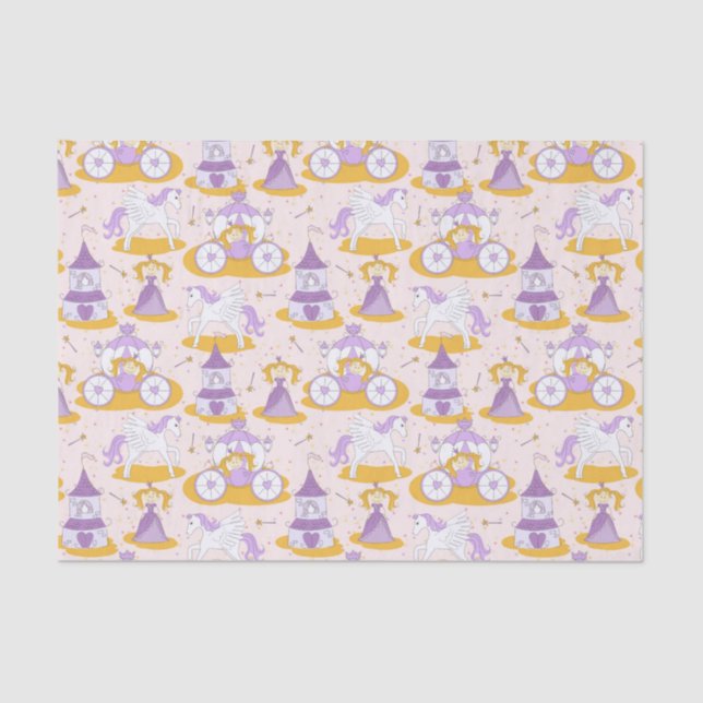 Papier Mousseline motif avec une princesse (Recto)