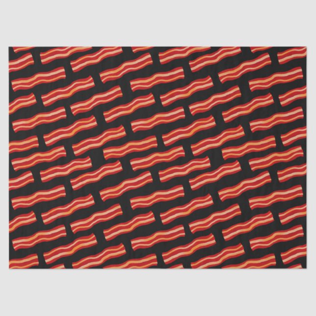 Papier Mousseline Motif Bacon savoureux (Recto)