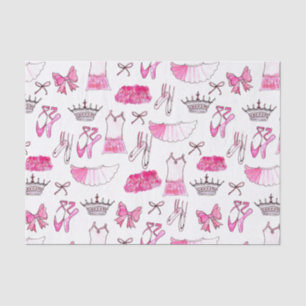 Papier Mousseline Motif Ballerina en aquarelle