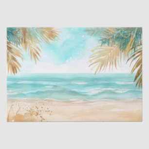 Papier Mousseline Motif Beach Paradise