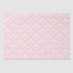 Papier Mousseline Motif blanc et rose pâle élégant à motifs floraux