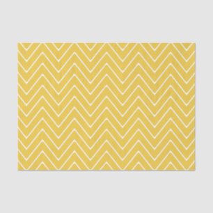 Papier Mousseline Motif blanc jaune 2A de Chevron