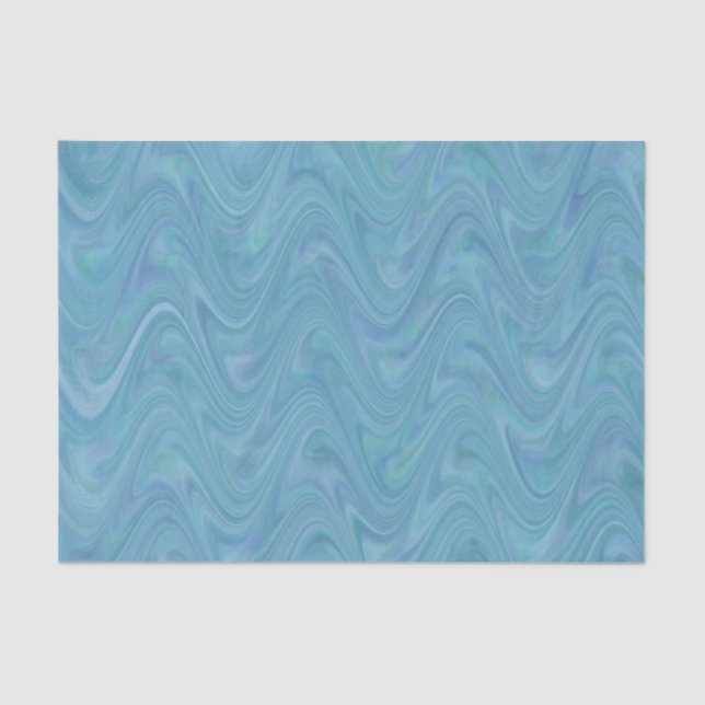 Papier Mousseline Motif bleu marbling (Recto)