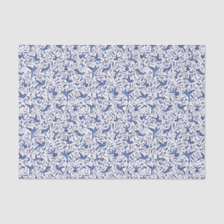 Papier Mousseline Motif bleu mignon d'oiseaux