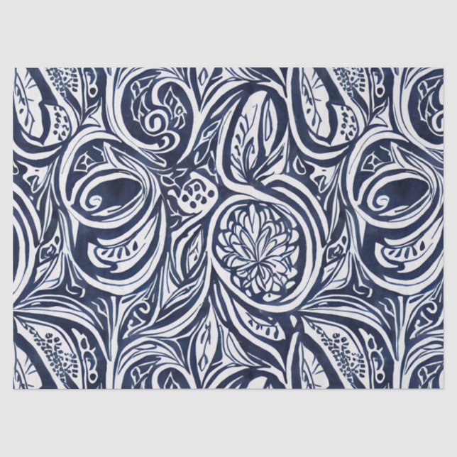 Papier Mousseline Motif botanique Abstrait Classy (Recto)