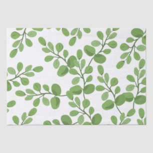Papier Mousseline Motif botanique vert de printemps moderne Feuilles