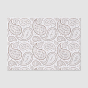 Papier Mousseline Motif Brown Paisley sur le Livre blanc