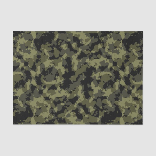 Papier Mousseline Motif Camo (Recto)