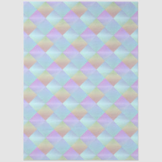 Papier Mousseline Motif Carré Pastel