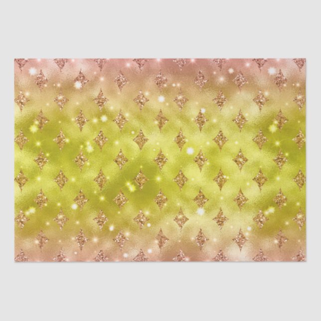 Papier Mousseline Motif céleste de l'étoile de Parties scintillant O (Recto)
