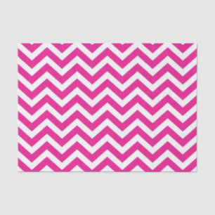 Papier Mousseline Motif chaud rose et blanc Chevron