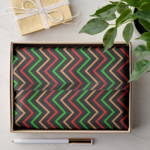 Papier Mousseline Motif chevron cool sur fond noir