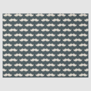 Papier Mousseline Motif classique de moustache sur noir