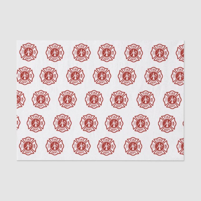 Papier Mousseline Motif classique de symbole de pompier (Recto)
