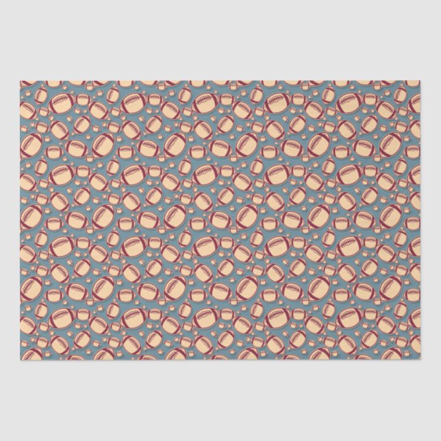 Papier Mousseline motif cool de football carrelé (Recto)