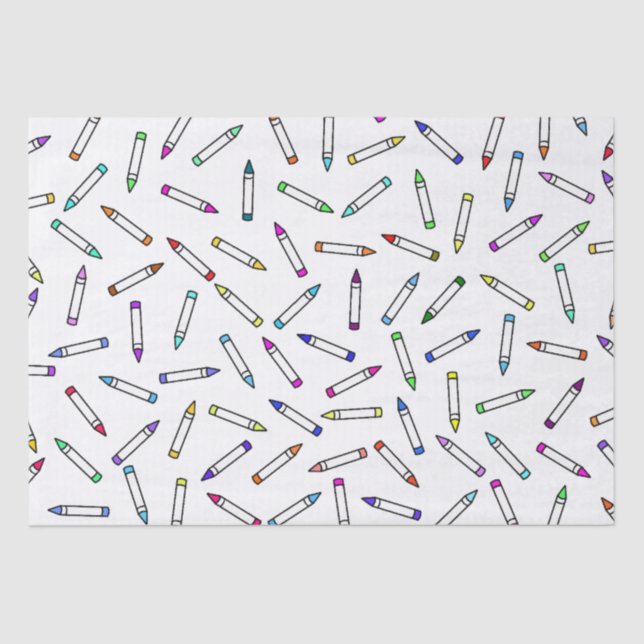 Papier Mousseline Motif Crayon de dessin (Recto)