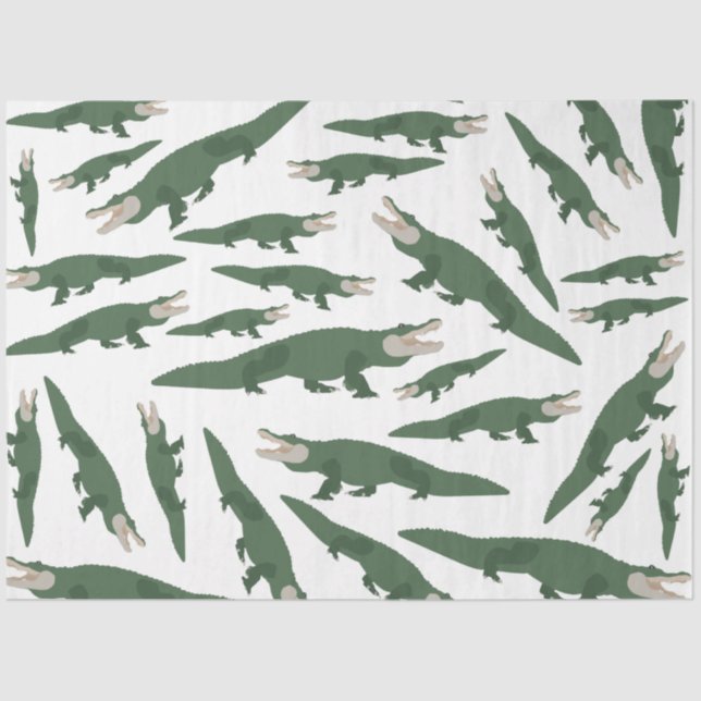 Papier Mousseline Motif crocodile de l'alligator mignon (Recto)