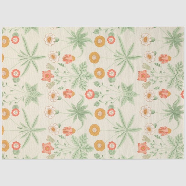 Papier Mousseline Motif Daisy (par William Morris) (Recto)