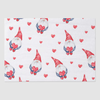Papier Mousseline motif d'amour mignon avec génomes et coeurs