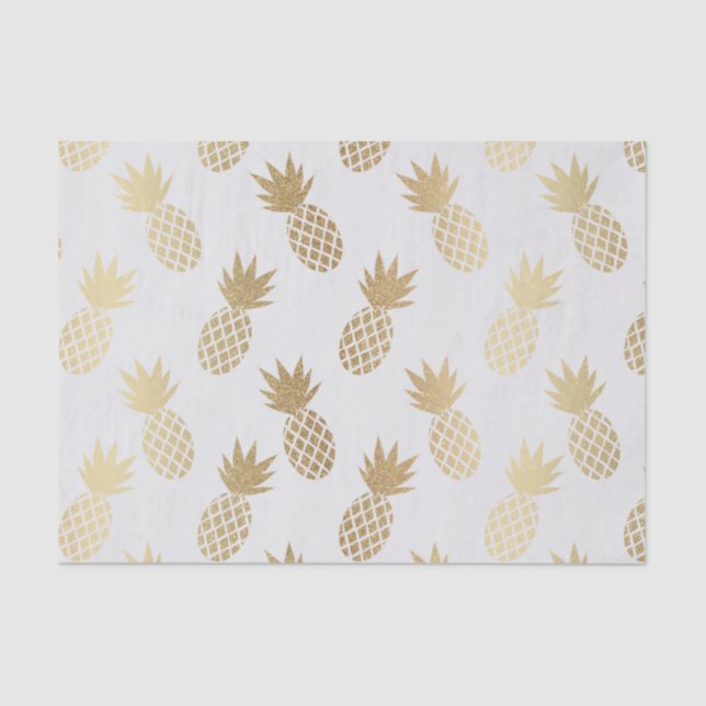 Papier Mousseline Motif d'ananas (Recto)