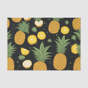 Papier Mousseline Motif d'ananas exotique