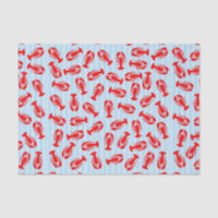 Motif d'animaux de homard rouge sur les bandes ble