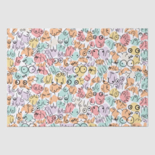 Papier Mousseline Motif d'anniversaire coloré