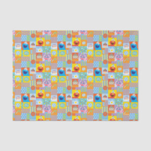 Papier Mousseline Motif d'anniversaire Elmo, Abby et Cookie Monster