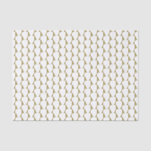 Papier Mousseline Motif d'arbre de Noël noir blanc et or