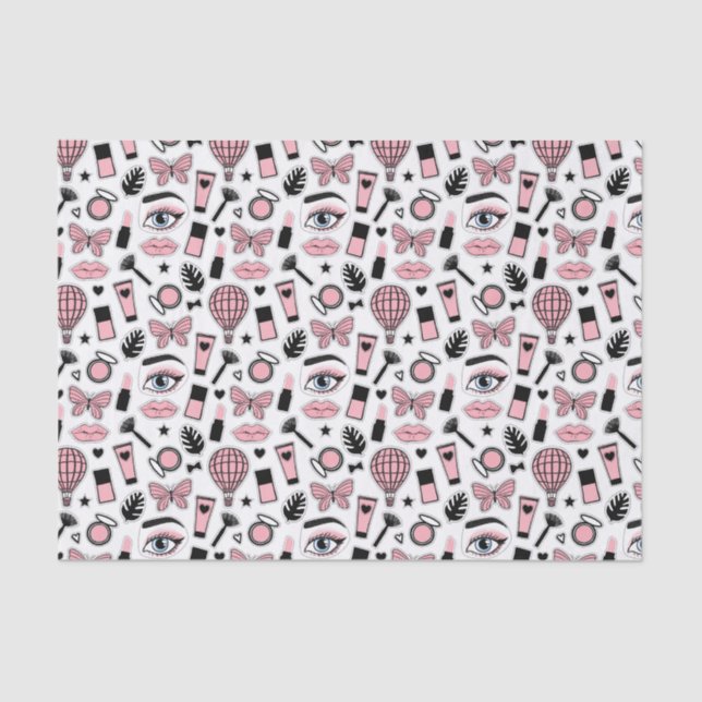 Papier Mousseline Motif d'autocollant de maquillage (Recto)