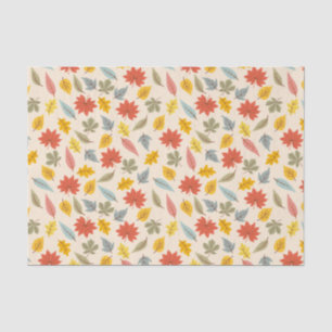 Papier Mousseline Motif d'automne feuille colorée