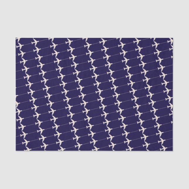 Papier Mousseline motif d'avions (Recto)