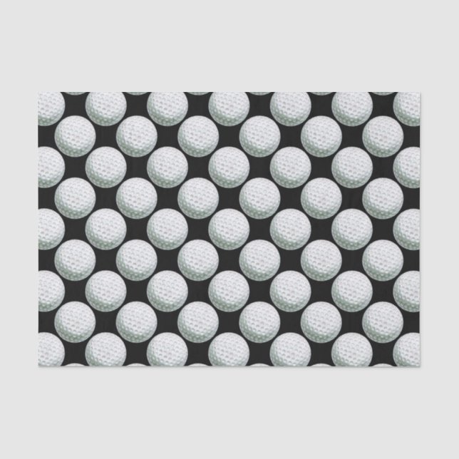 Papier Mousseline Motif de balle de golf peint (Recto)