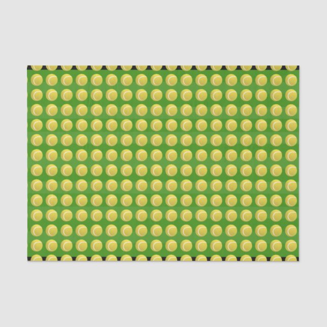 Papier Mousseline Motif de BALLE DE TENNIS (Recto)